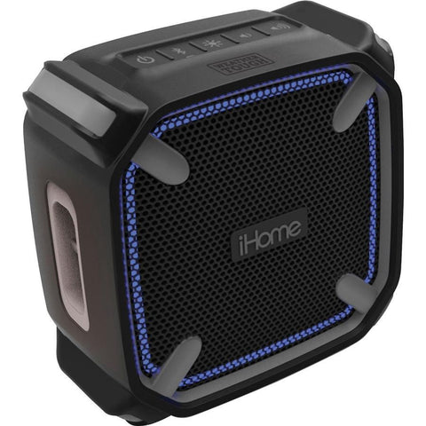 iHome iBT371 Haut-parleur sans fil Bluetooth étanche avec éclairage noir/gris