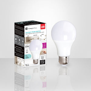 Xtricity - Ampoule DEL 3 Intensités à Intérupteur, 9W, Culot E26, 5000K Lumière du Jour - emballage - Simple Boutique
