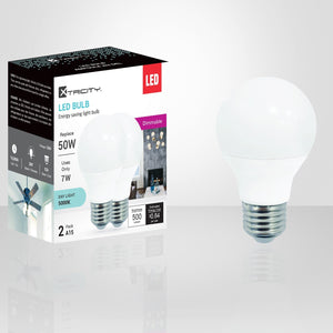 Xtricity - Ampoule DEL Gradable à économie d'énergie, 7W, Culot E26, 5000K Lumière du Jour - emballage - Simple Boutique