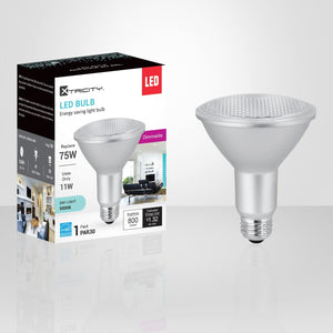 Xtricity - Ampoule DEL Gradable à économie d'énergie, 11W, Culot E26, 5000K Lumière du Jour - emballage - Simple Boutique