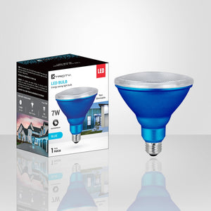 Xtricity Ampoule DEL PAR38/7W/120V/Bleu/Intérieur et Extérieur 1 Un. - emballage - Simple Boutique