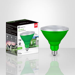 Xtricity Ampoule DEL PAR38/7W/120V/Vert/Intérieur et Extérieur 1 Un - emballage - Simple Boutique