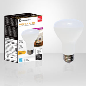 Xtricity - Ampoule DEL Gradable à économie d'énergie, 6.5W, Type BR20, 3000K Blanc Doux - emballage - Simple Boutique
