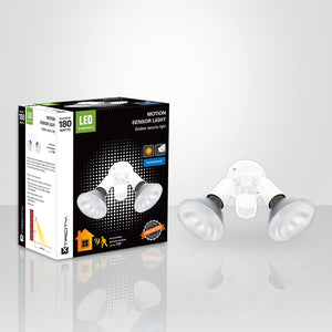 Xtricity détecteur de mouvement à 2 têtes 180w maximum blanc - emballage - Simple Boutique