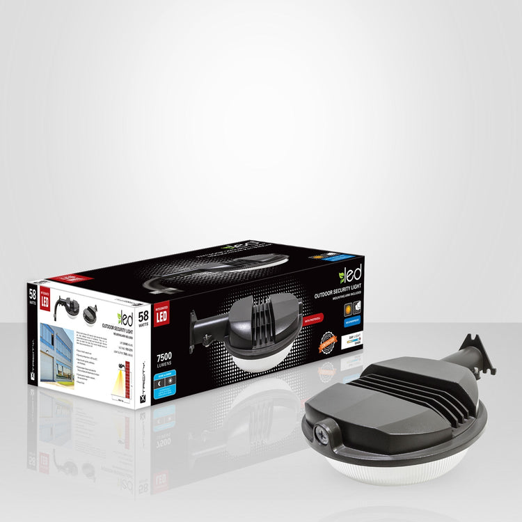 Xtricity Fixture exterieur de securité au DEL 58W/5000k et photocell - emballage - Simple Boutique