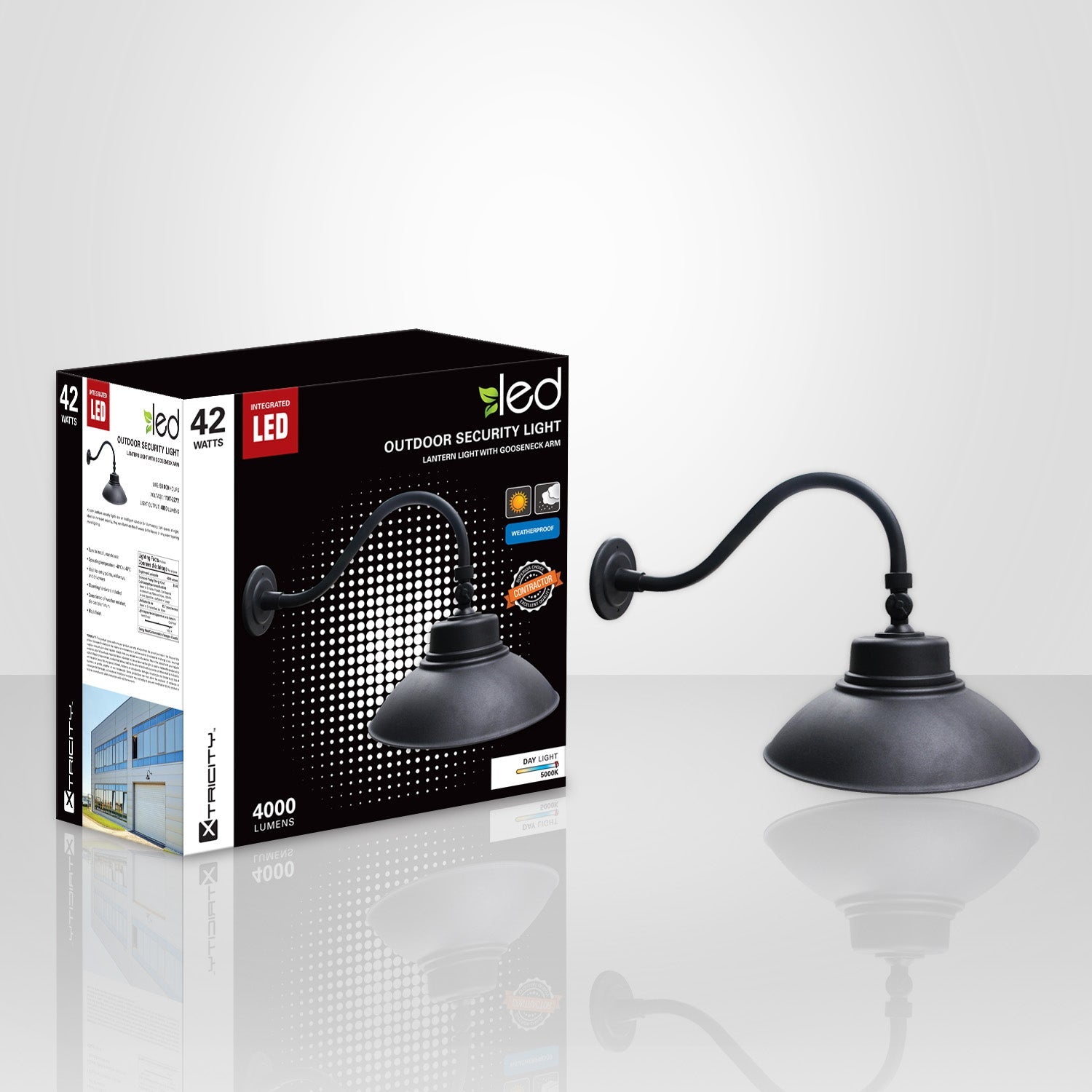 Xtricity fixture extérieur de sécurité del 14''/42w/4000l/5000k lumière du jour - emballage - Simple Boutique