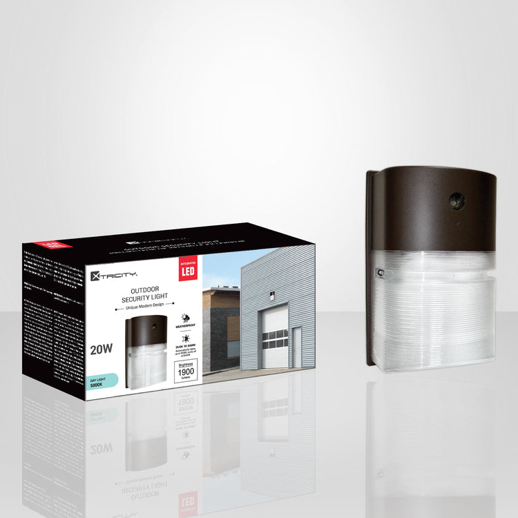 Xtricity Fixture Extérieur de Securité au DEL 20w 5000k 1900l - emballage - Simple Boutique