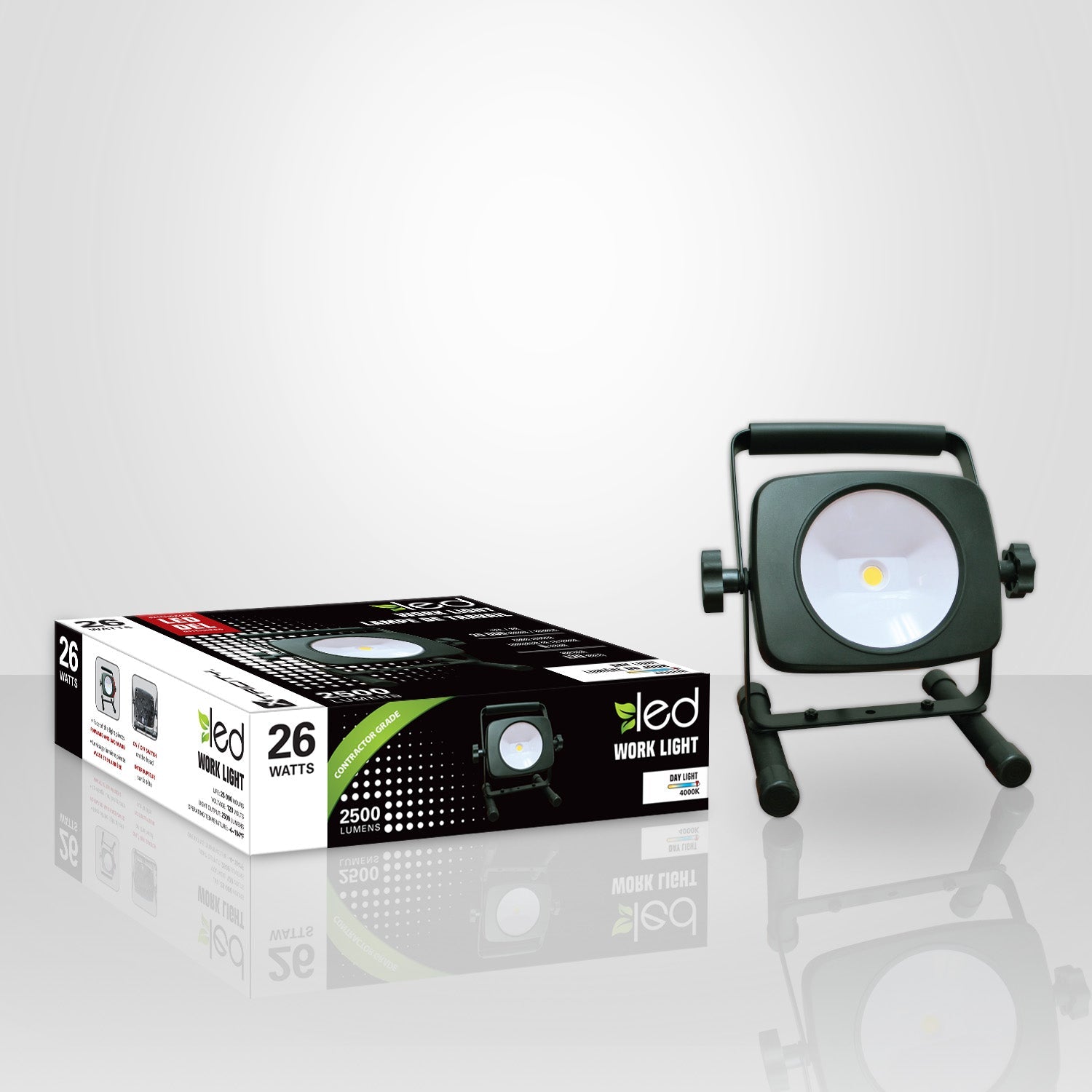 Xtricity Lampe de Travail Del Intégrées 26w  2500l  4000k - emballage - Simple Boutique