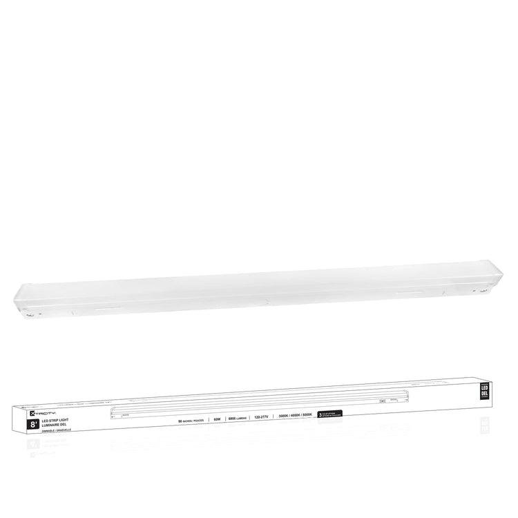 Xtricity - Luminaire DEL, Longeur de 8 Pieds, 6900 Lumens, 60W, Trois Options de Température de Couleur - emballage - Simple Boutique