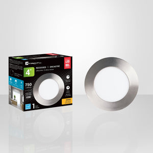 Xtricity - Lumière Encastrée DEL, Diamètre de 4'', Gradable, 10W, 3000K Blanc Doux - emballage - Simple Boutique