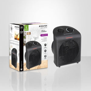 Xtricity 4-80304 Watson Radiateur + Ventilateur Élément Métallique 750W-1500W Noir - emballage - Simple Boutique