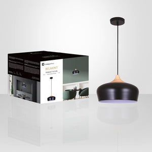 Xtricity - Luminaire Suspendu, Largeur de 13.8'', De la Collection Belmont, Noir - emballage - Simple Boutique