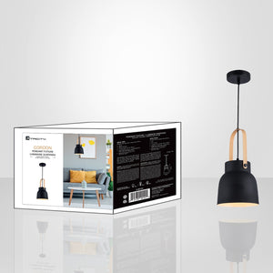 Xtricity - Luminaire Suspendu, Hauteur de 14.5'', De la Collection Gordon, Noir - emballage - Simple Boutique