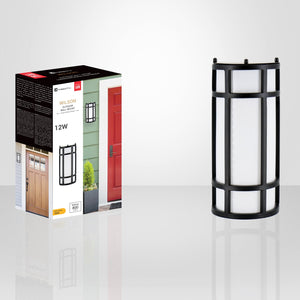 Xtricity - Luminaire Mural Extérieur avec DEL Intégrées, Hauteur de 12'', De la Collection Wilson, Noir - emballage - Simple Boutique