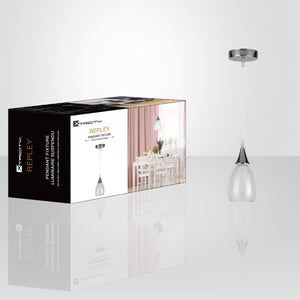 Xtricity - Luminaire Suspendu à 1 Lumière, Largeur de 4.7'', De la Collection Repley, Blanc - emballage - Simple Boutique