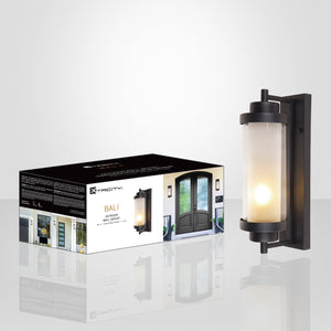 Xtricity - Luminaire Mural Extérieur, Hauteur de 17.1'', De la Collection Bali, Noir - emballage - Simple Boutique