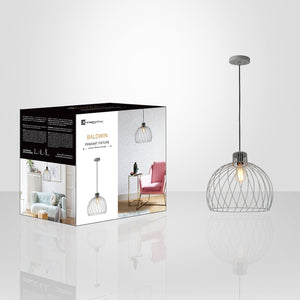 Xtricity - Luminaire Suspendu, Largeur de 13.7'' De la Collection Baldwin, Gris - emballage - Simple Boutique