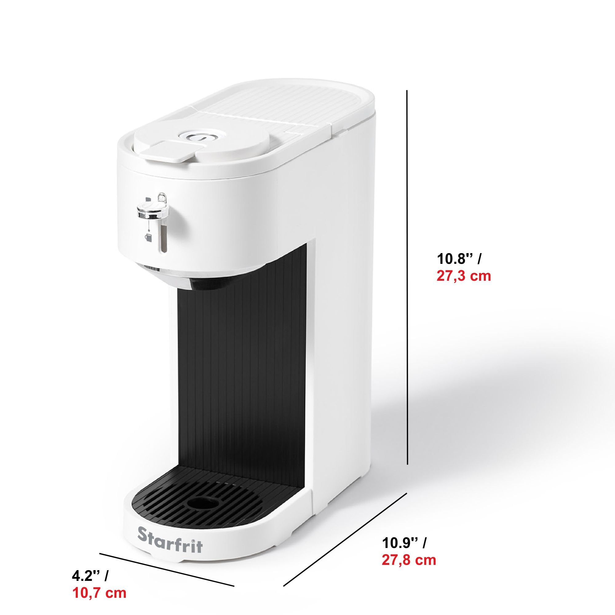 Cafetière 2-en-1 compatible K-Cup et café moulu, 1050W, blanche - Simple Boutique