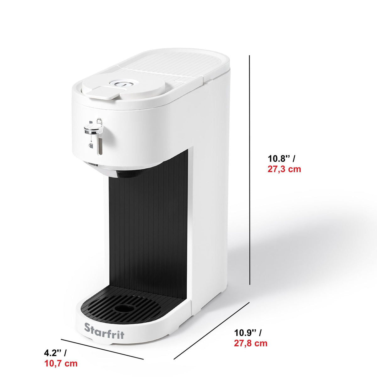 Cafetière 2-en-1 compatible K-Cup et café moulu, 1050W, blanche - Simple Boutique