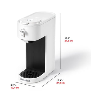 Cafetière 2-en-1 compatible K-Cup et café moulu, 1050W, blanche - Simple Boutique