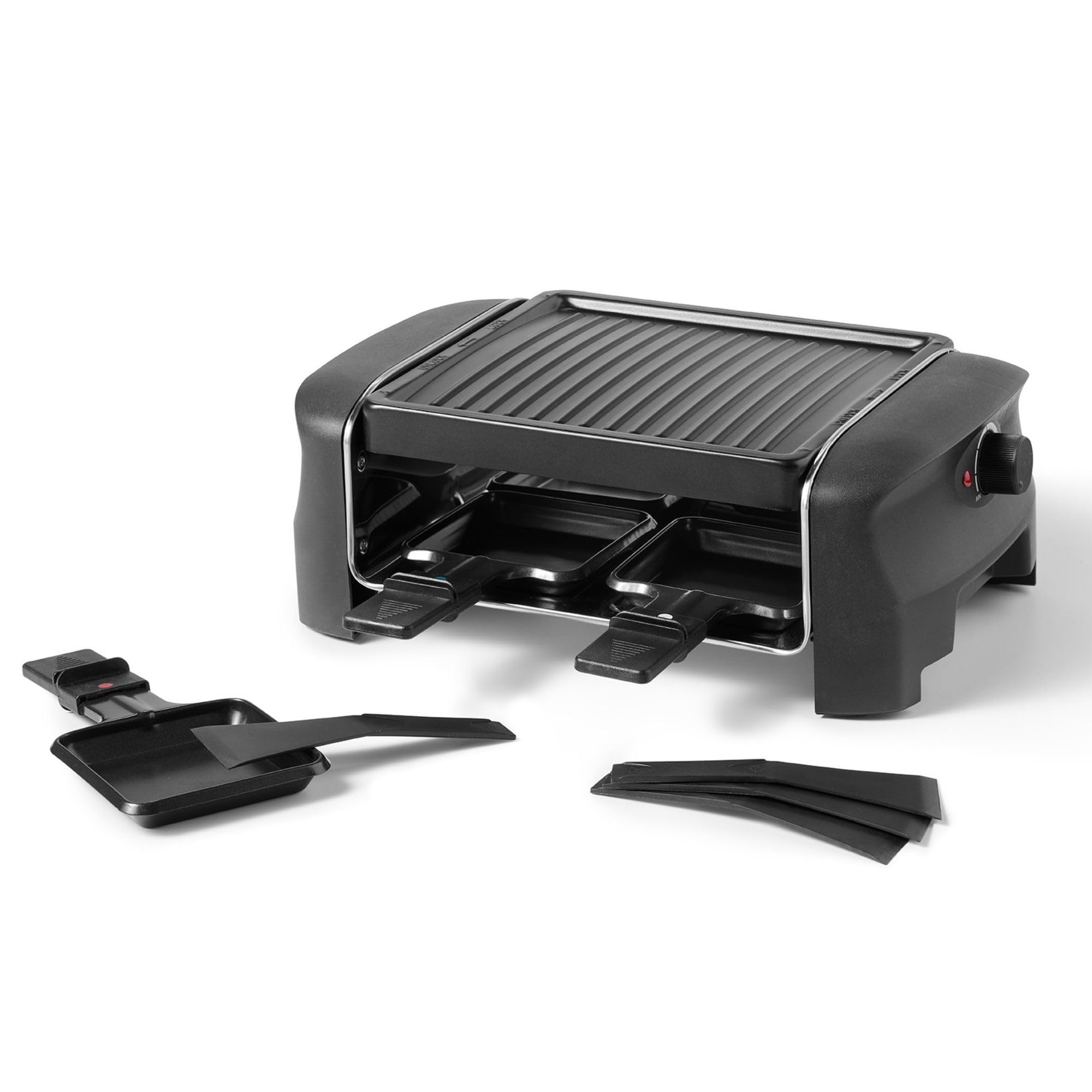 Gril à raclette pour 4 personnes, antiadhésif, 600 W, contrôle de température - Simple Boutique