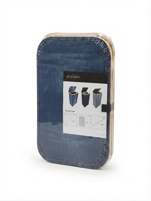 Jessar - Panier à Linge avec Sac Intérieur et Couvercle, Denim - emballage - Simple Boutique
