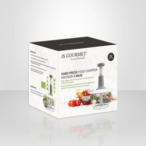 JS Gourmet - Hachoir à Main, Capacité de 2 Litres, Blanc - emballage - Simple Boutique