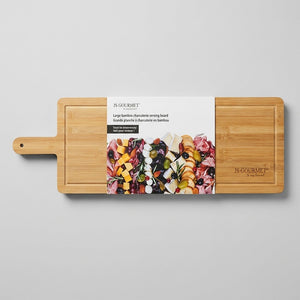 JS Gourmet - Grande Planche de Charcuterie sur Pied, Fabriqué en Bambou - emballage - Simple Boutique
