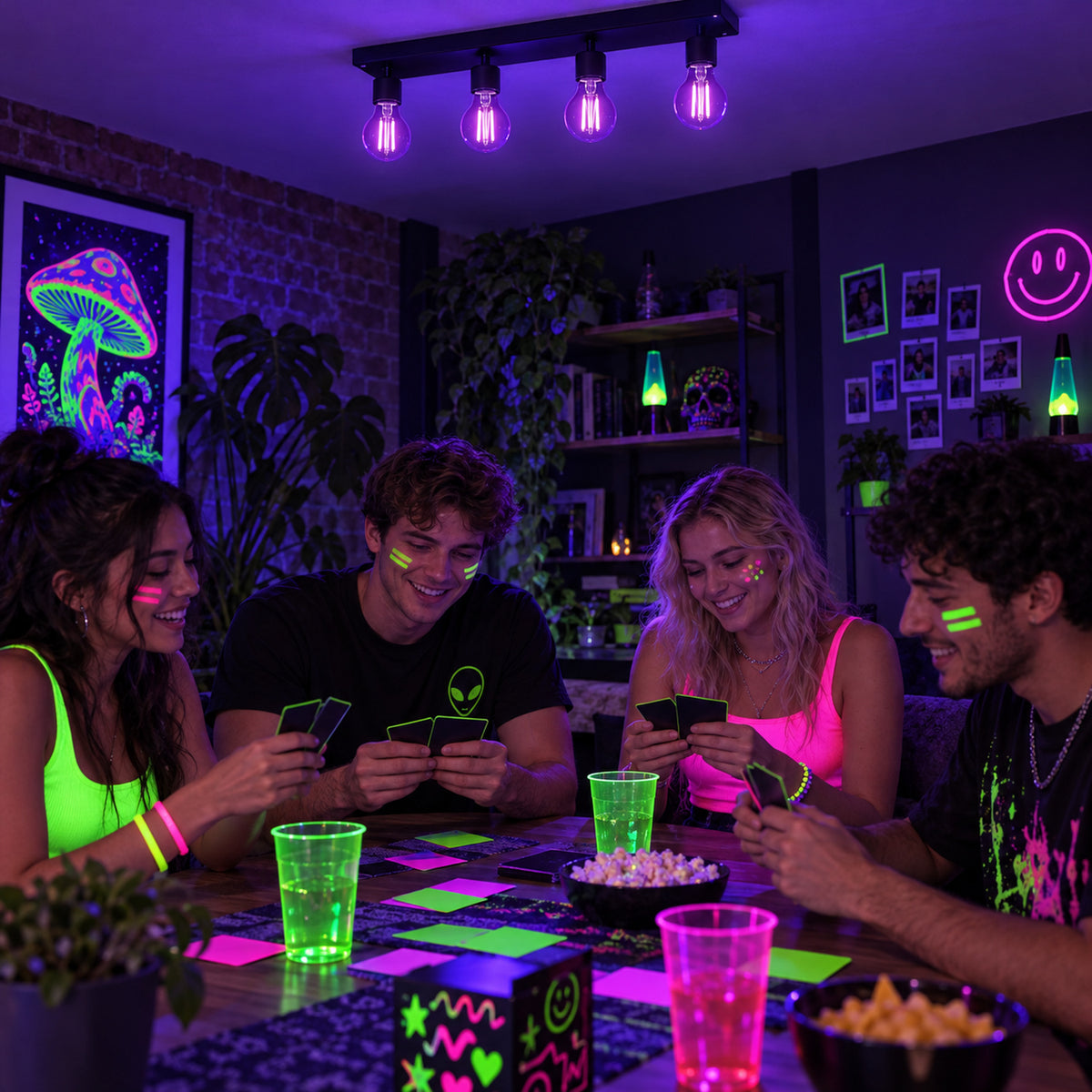 76-1-40201x6 — mise en contexte, luminaire avec ampoules compatibles