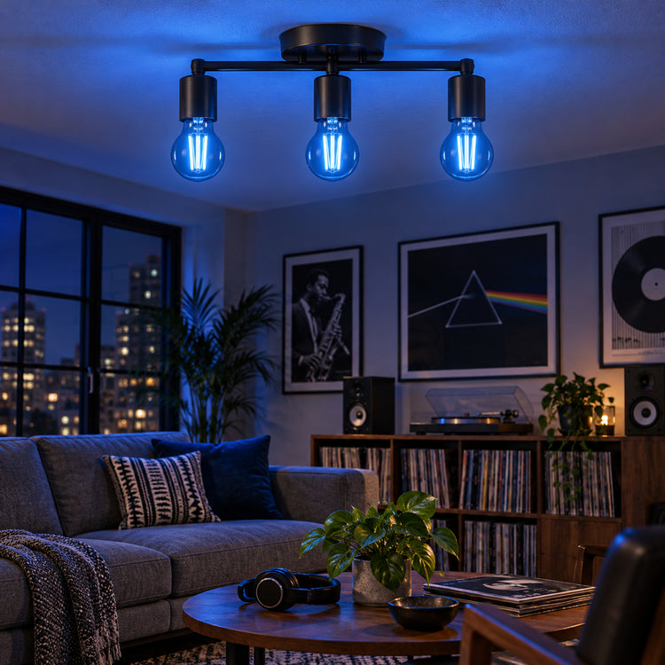 76-1-40202x6 — mise en contexte, luminaire avec ampoules compatibles