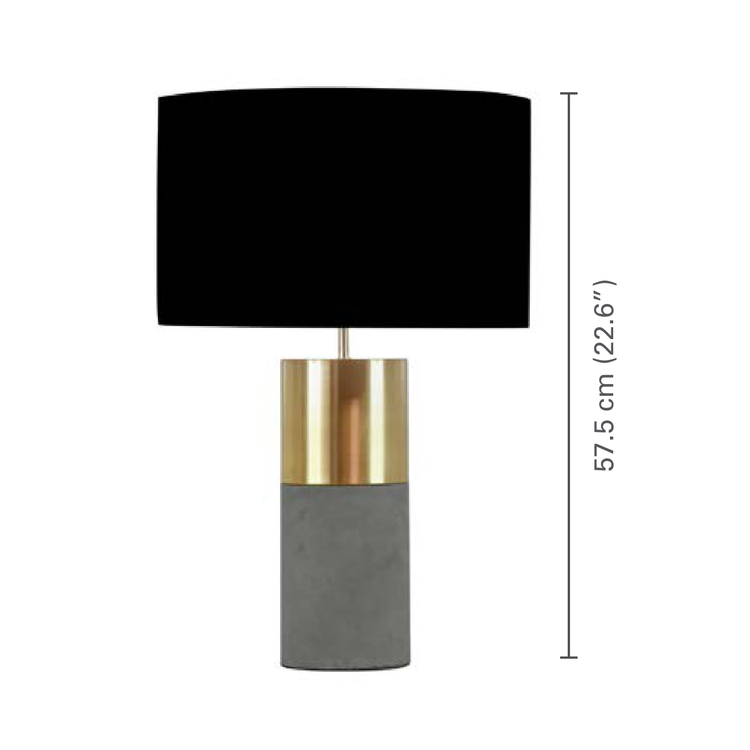 Xtricity - Lampe de Table, Hauteur de 21.6'', De la Collection Classic, Noir - dimensions - Simple Boutique