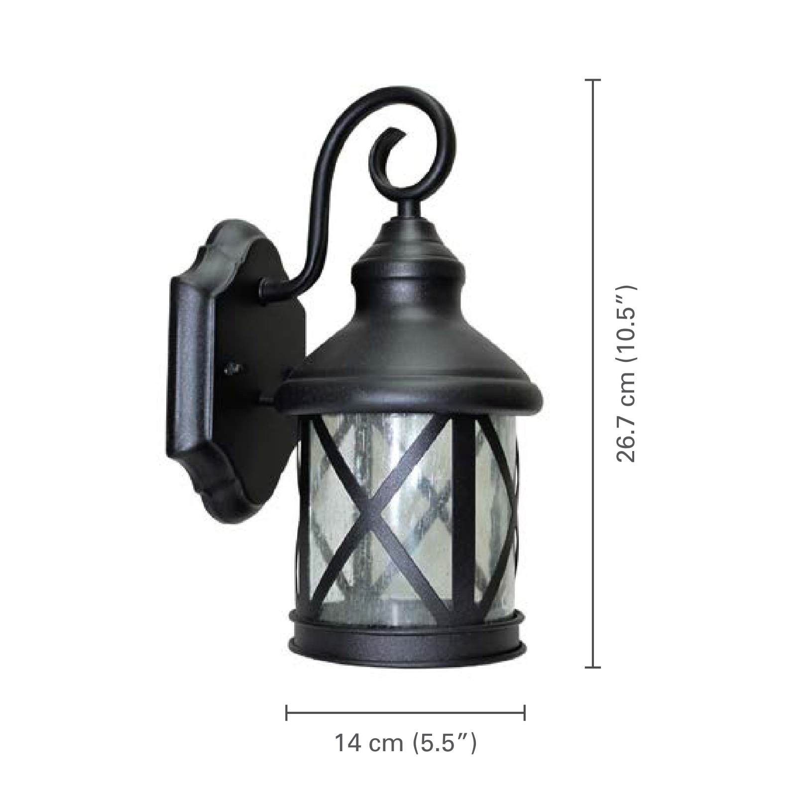 Xtricity - Luminaire Mural Extérieur DEL, 9w/120v/3000k, Éclairage Blanc Doux, De la Collection Juliette, Noir - dimensions - Simple Boutique
