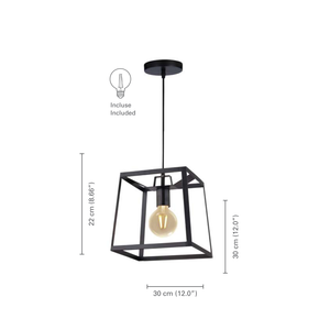 Xtricity - Luminaire Suspendu, Largeur de 12'', De la Collection Westwood, Noir - dimensions - Simple Boutique