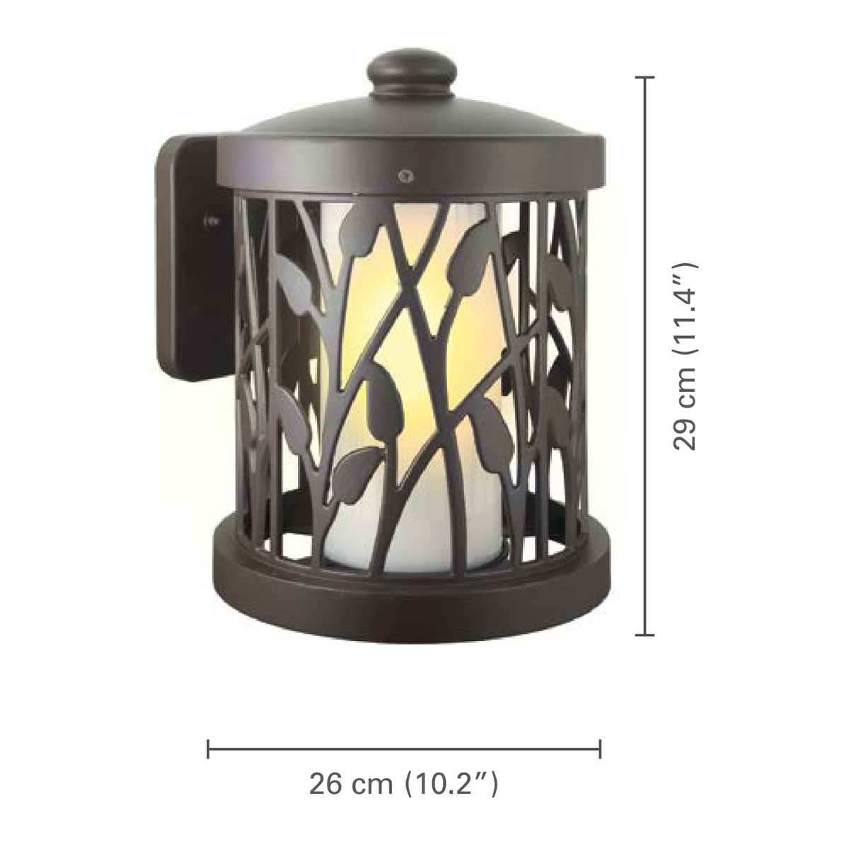 Xtricity - Luminaire Mural Extérieur,  11.41'' de Hauteur, De la Collection Renolds, Noir - dimensions - Simple Boutique
