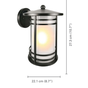 Xtricity - Luminaire Mural Extérieur, Hauteur de 10.74'', de la Collection August, Noir - dimensions - Simple Boutique