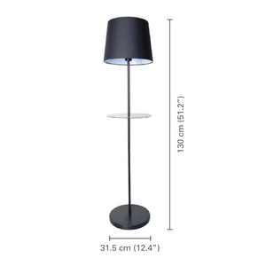 Xtricity - Lampe Torchère sur Pied, Hauteur de 4.25', de la Collection Nirvana, Noir - dimensions - Simple Boutique
