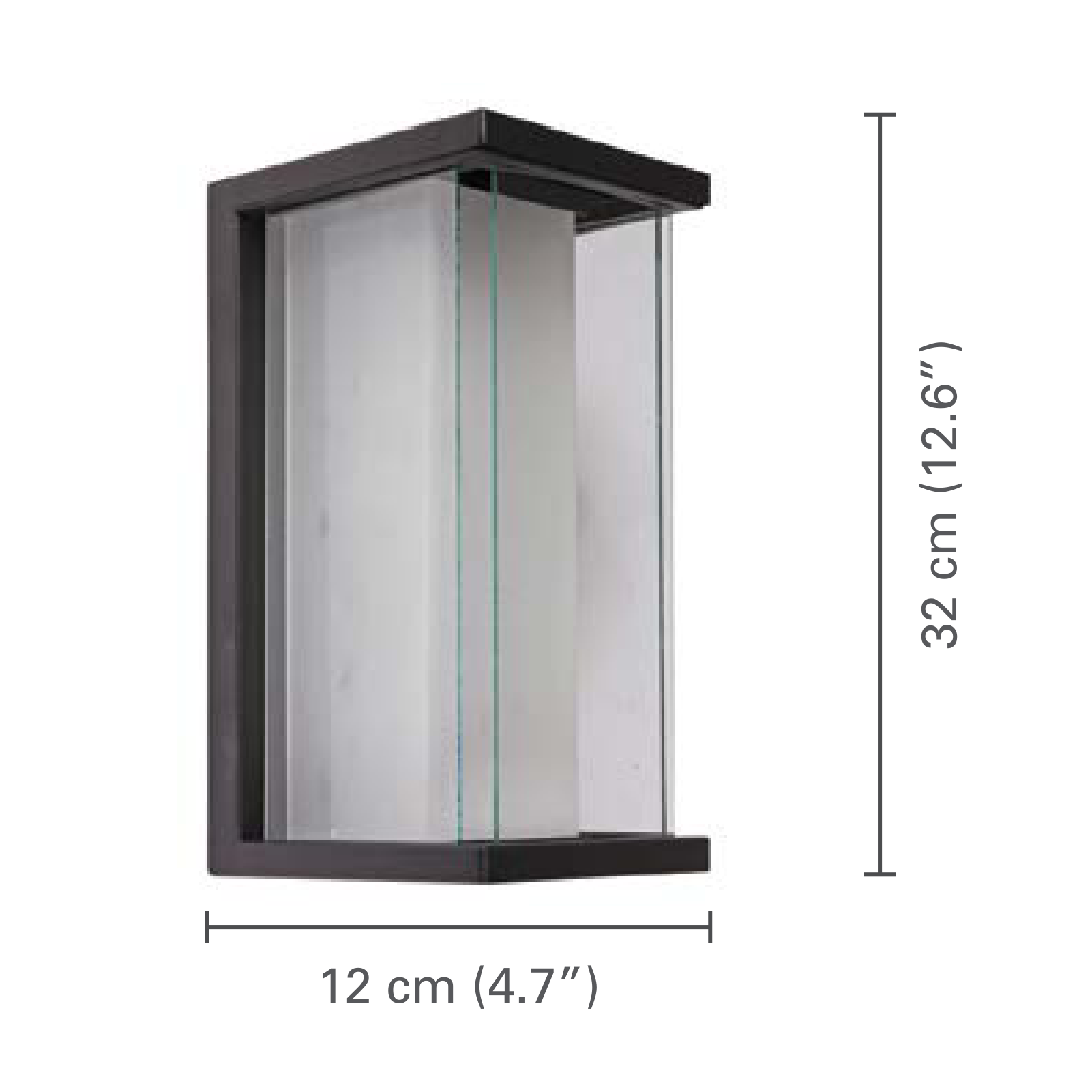 Xtricity - Luminaire Mural Extérieur, 12.59'' de Hauteur, De la Collection Bailey, Noir - dimensions - Simple Boutique
