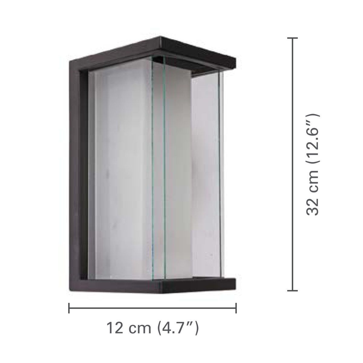 Xtricity - Luminaire Mural Extérieur, 12.59'' de Hauteur, De la Collection Bailey, Noir - dimensions - Simple Boutique