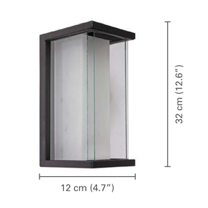 Xtricity - Luminaire Mural Extérieur, 12.59'' de Hauteur, De la Collection Bailey, Noir - dimensions - Simple Boutique