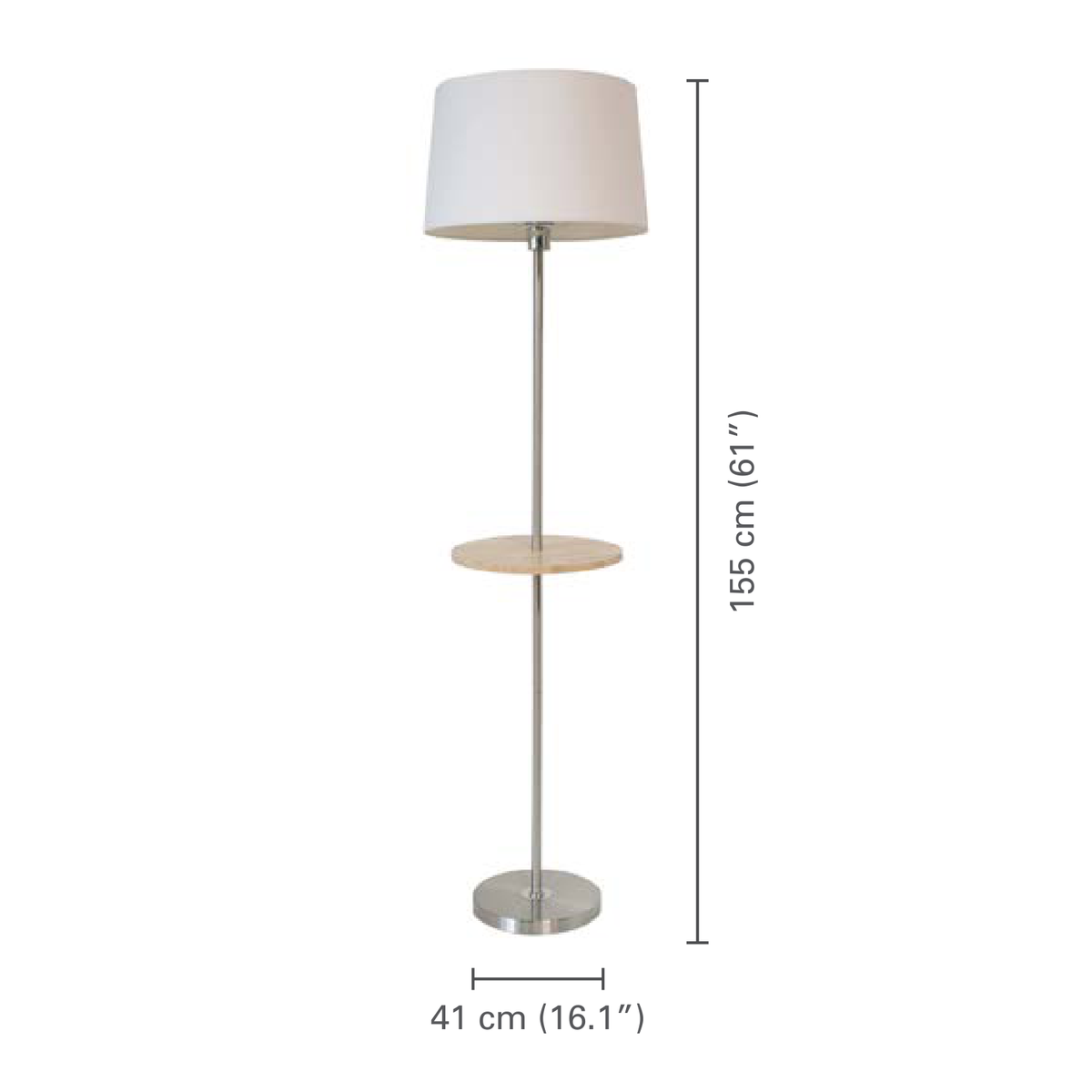 Xtricity - Lampe Torchère sur Pied, Hauteur de 5', de la Collection Anderson, Blanc - dimensions - Simple Boutique