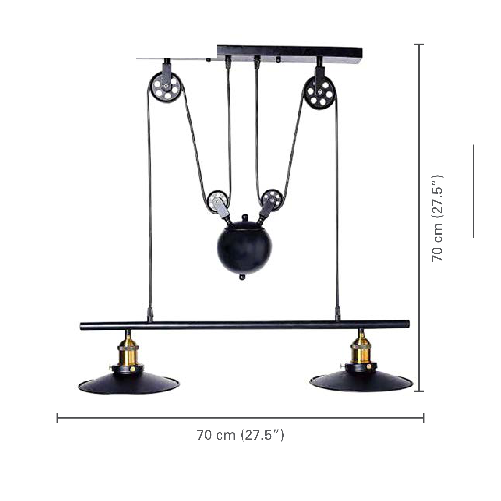 Xtricity - Luminaire Suspendu, Hauteur de 27.5'' , De la Collection Webber, Noir - dimensions - Simple Boutique