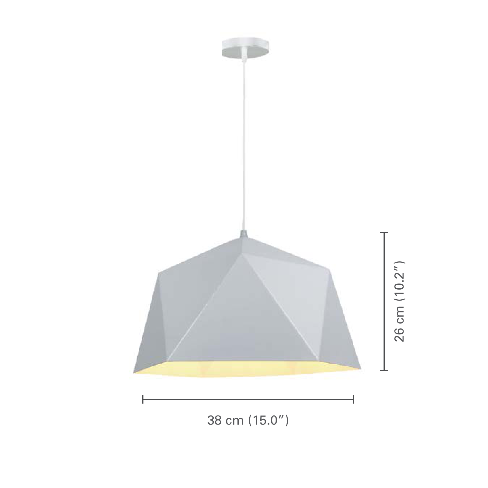 Xtricity - Luminaire Suspendu, Largeur de 14.95'', De la Collection Beverly, Blanc - dimensions - Simple Boutique