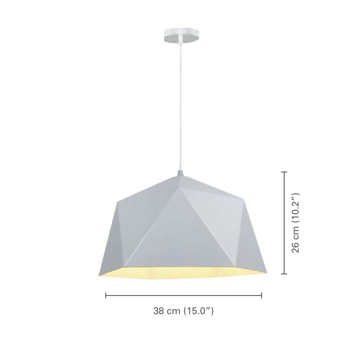 Xtricity - Luminaire Suspendu, Largeur de 14.95'', De la Collection Beverly, Blanc - dimensions - Simple Boutique