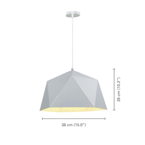 Xtricity - Luminaire Suspendu, Largeur de 14.95'', De la Collection Beverly, Blanc - dimensions - Simple Boutique