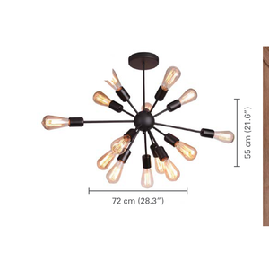 Xtricity - Luminaire Suspendu à 14 Lumières, Largeur de 28.3'', De la Collection Jensen - dimensions - Simple Boutique