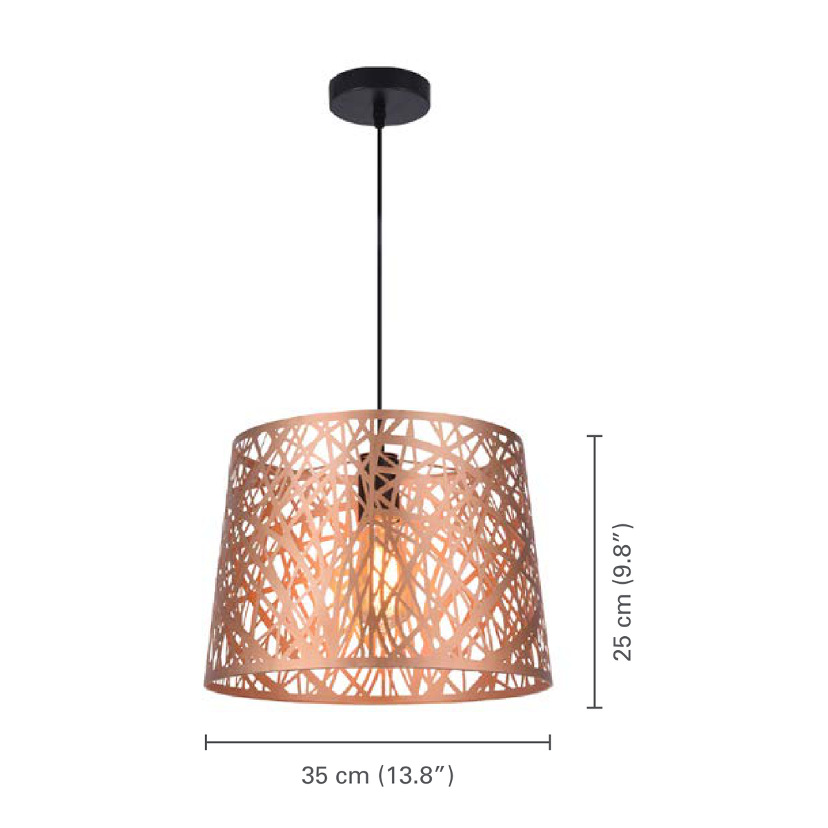 Xtricity - Luminaire Suspendu, Largeur de 13.7'', De la Collection Floyd, Or - dimensions - Simple Boutique