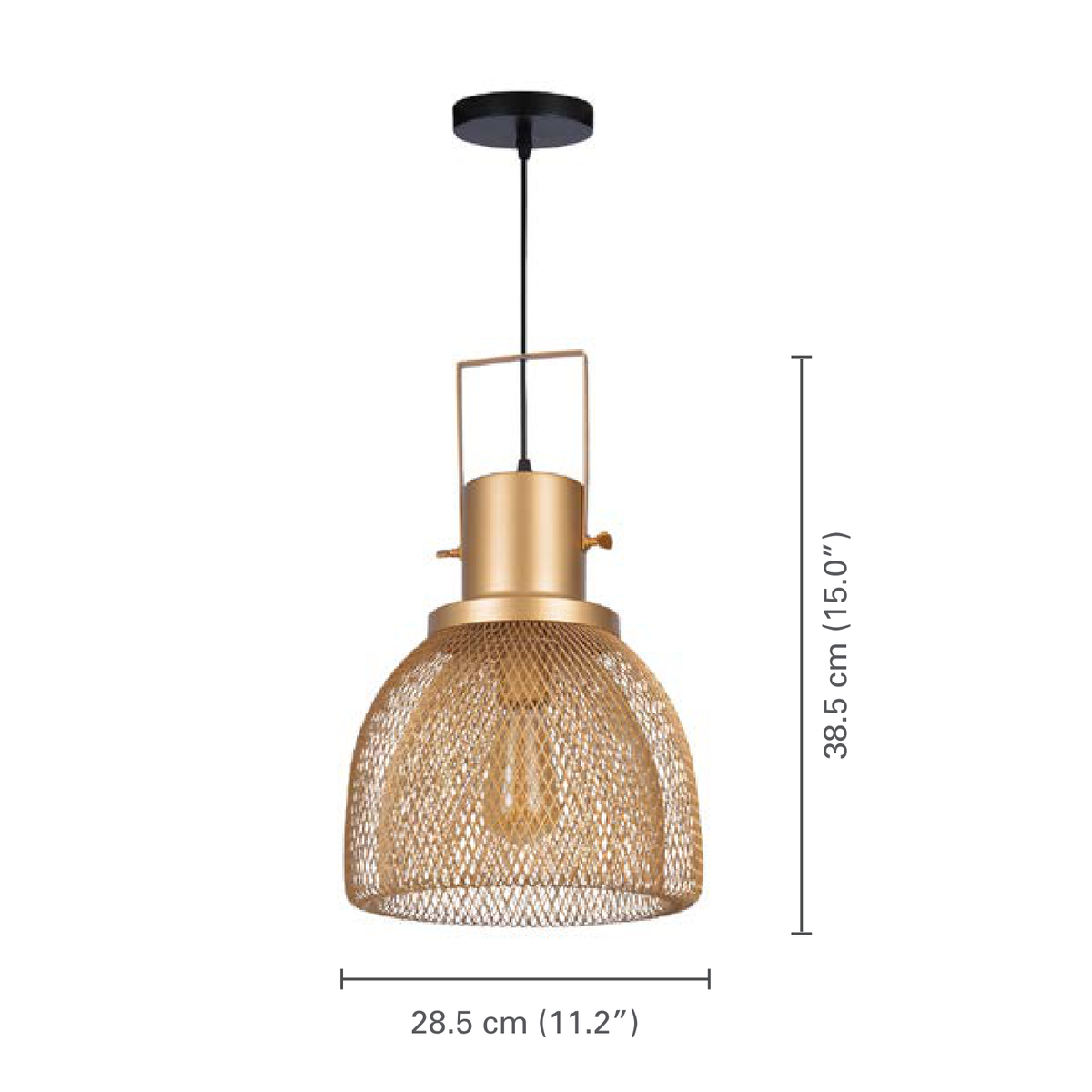 Xtricity - Luminaire Suspendu, Largeur de 11.2'', De la Collection Monte Carlo, Bronze - dimensions - Simple Boutique