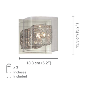 Xtricity - Lumière Décorative de Vanité, Largeur de 5.24'', De la Collection Fairview, Fini Chromé - dimensions - Simple Boutique