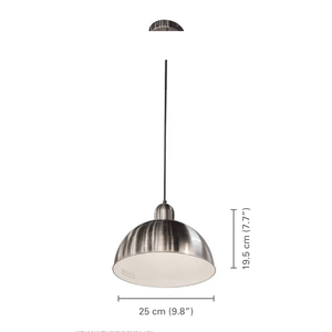 Xtricity - Luminaire Suspendu, Largeur de 10'', De la Collection Elva, Argenté - dimensions - Simple Boutique