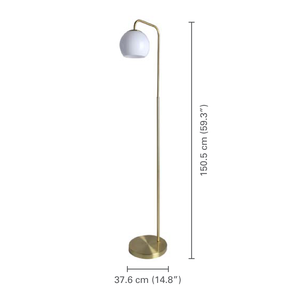 Xtricity - Lampe sur Pied, Hauteur de 59.2'', De la Collection Cape Town, Blanc et Doré - dimensions - Simple Boutique